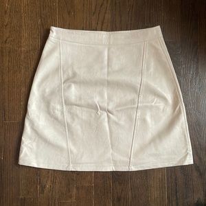 Zara white vegan leather mini skirt